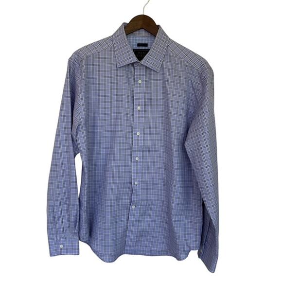 Jos. A. Bank Other - Jos. A. Bank Reserve Tailor Fit Lavender Plaid Dress Shirt - Size L